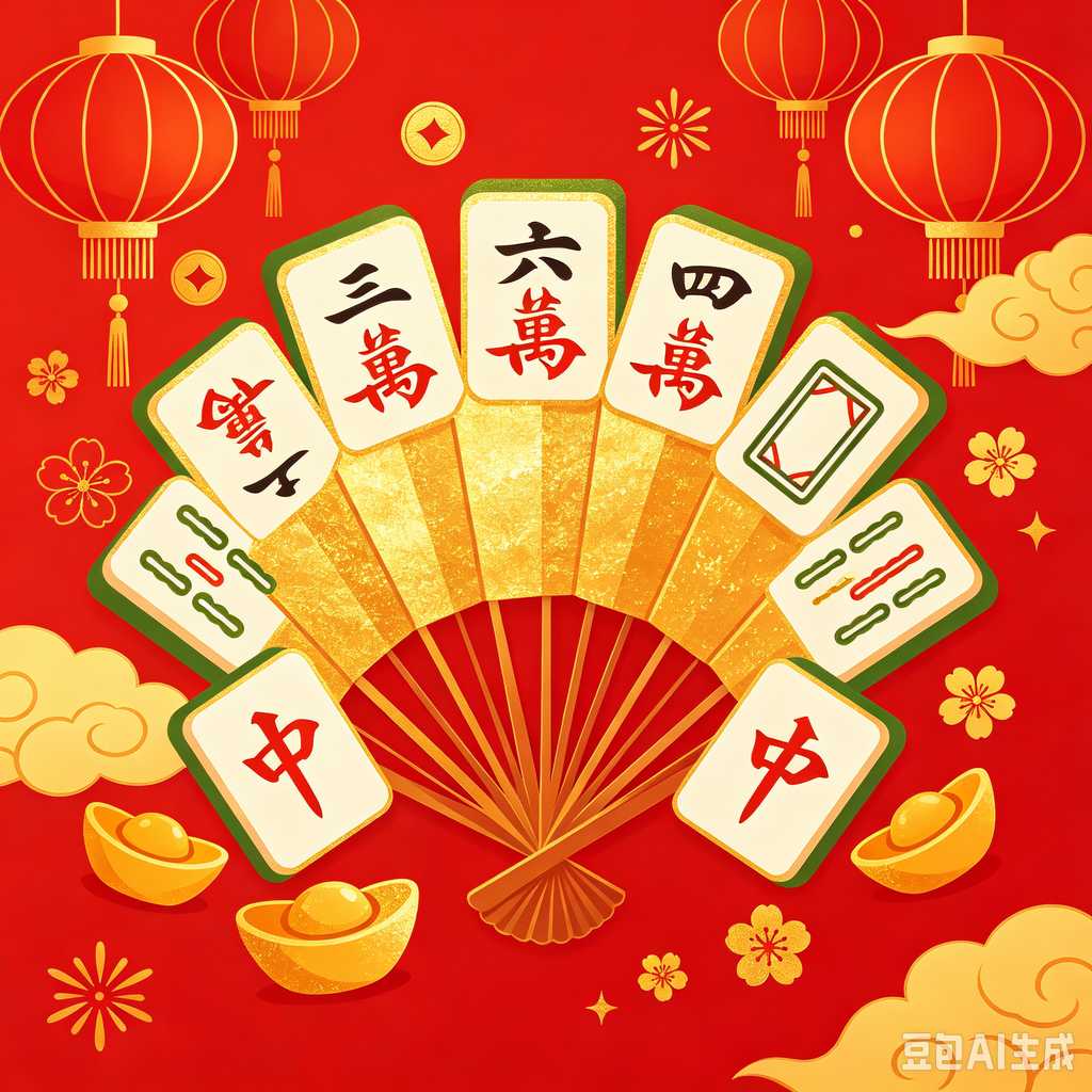 traditional oriental mahjong tiles